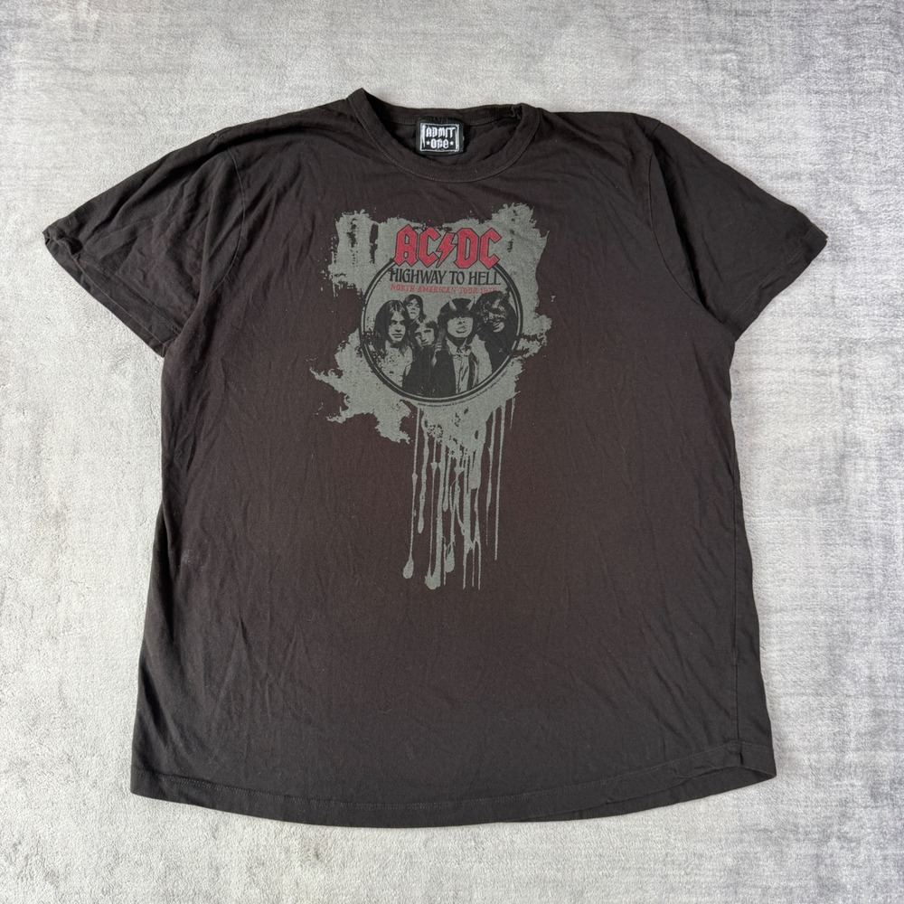 ACDC Shirt Men XL Black Vtg Y2K Highway To Hell North American Tour 1979 Rock